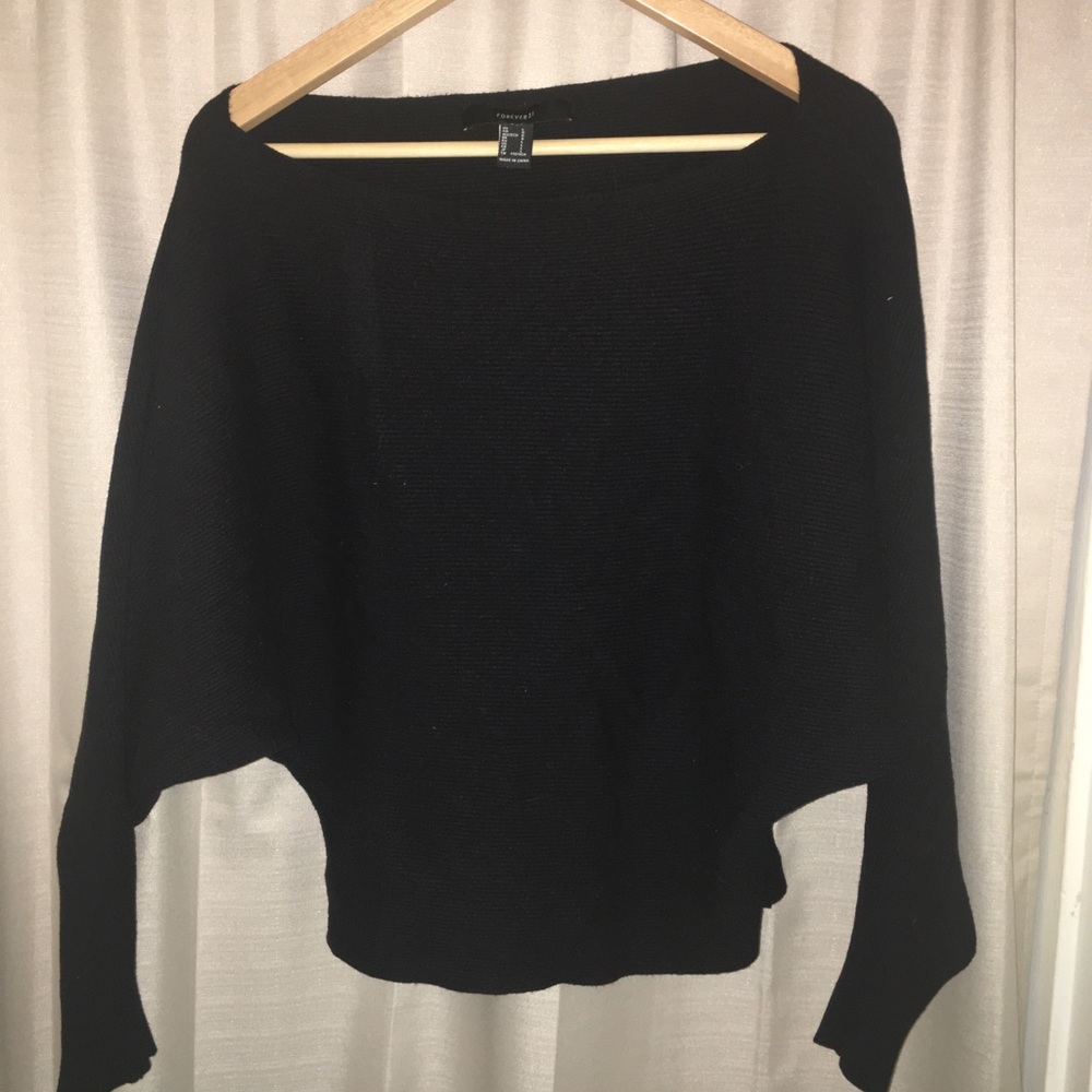 Forever 21 NWOT Black ribbed sweater